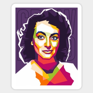 joan crawford wpap Sticker